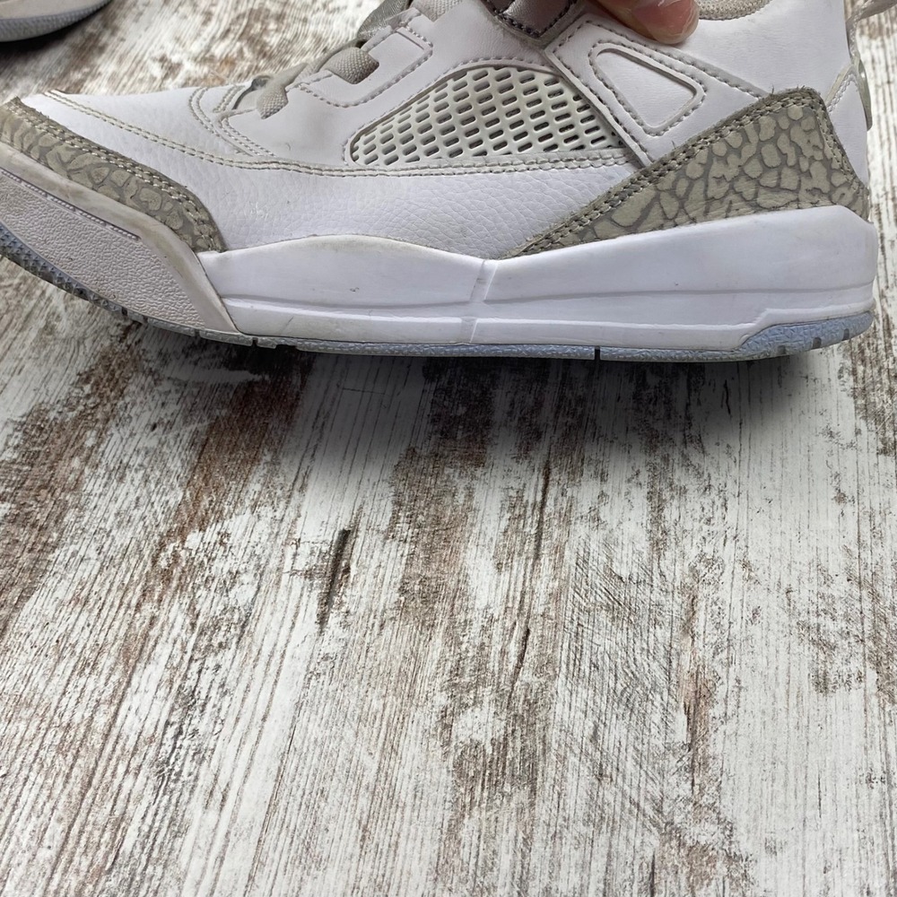 Jordan Spizike Low PS White Gray Silver Elephant Print Retro Sneakers Kids 3Y - Picture 12 of 15